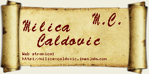 Milica Ćaldović vizit kartica